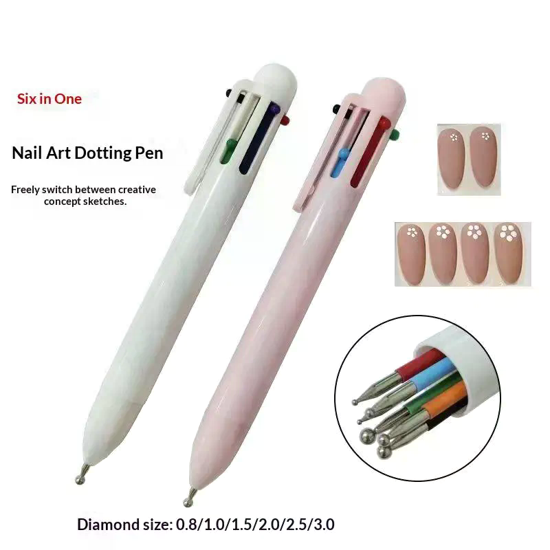 Nail Art Dotting Tool - 6 in 1 DIY 네일 도팅