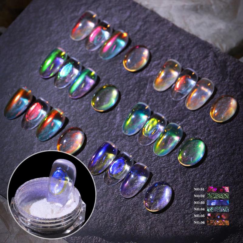 Nail Art Zone - Z. 네일 글리터 오로라 아이스 투명