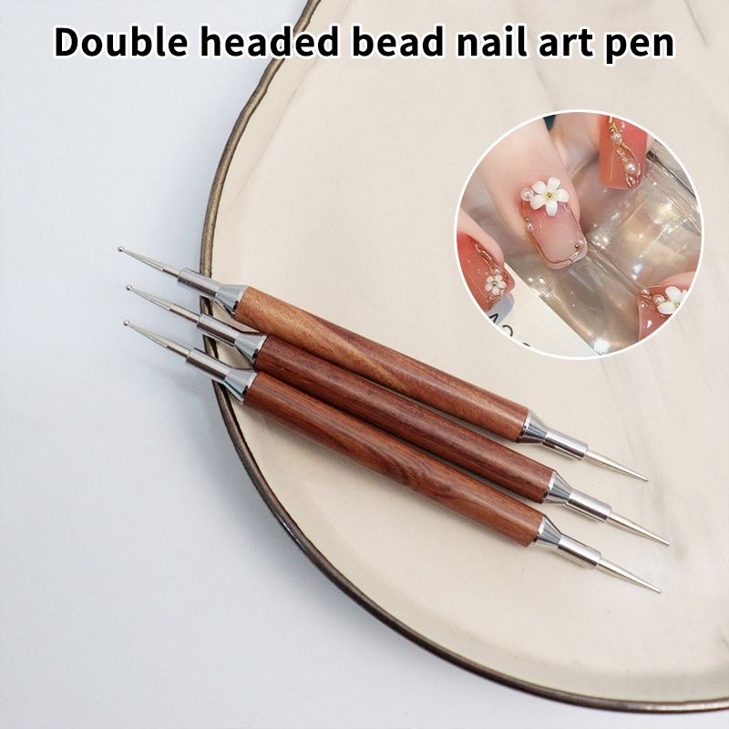 Nail Art Dotting Tool - 샌달우드 네일 도팅펜, 더블 엔드 네일