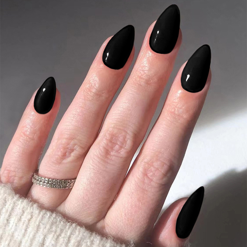 Nail Art Simple - 24개 솔리드 컬러 인조 손톱 세트