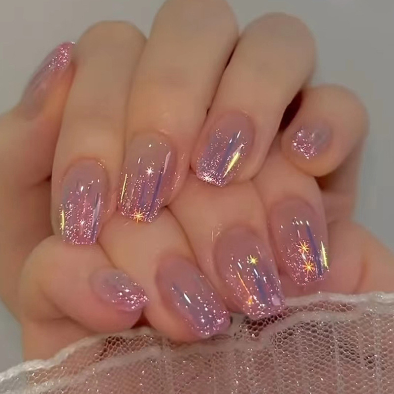 Nail Art Simple - 스파이스 걸스 웨어러블 손톱, 간단한 줄무늬