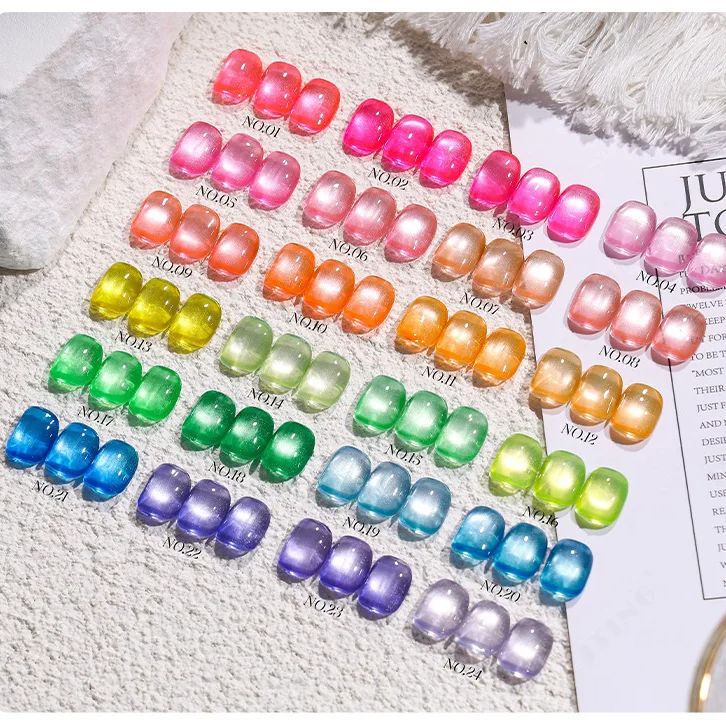 24색 3D 마그네틱 형광 캣츠아이 젤 네일 폴리쉬 세 - Nail Art Emerald Green 리뷰 및 가격