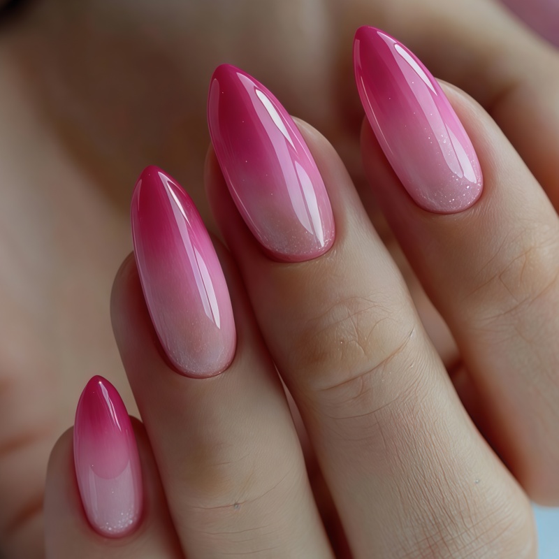 24개의 아몬드 모양 질감 네일 아트 조각, 따뜻한 핑 - Nail Art Simple 리뷰 및 가격