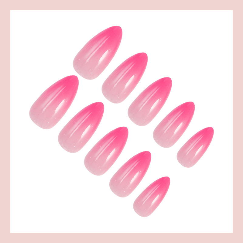 24개의 아몬드 모양 질감 네일 아트 조각, 따뜻한 핑 - Nail Art Simple 리뷰 및 가격