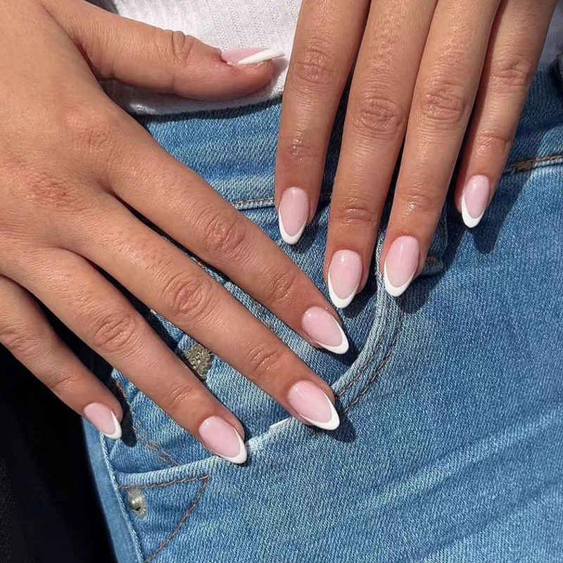 24개입 착용 가능한 인조 손톱 세트, 심플한 프렌치  - Nail Art Simple 리뷰 및 가격