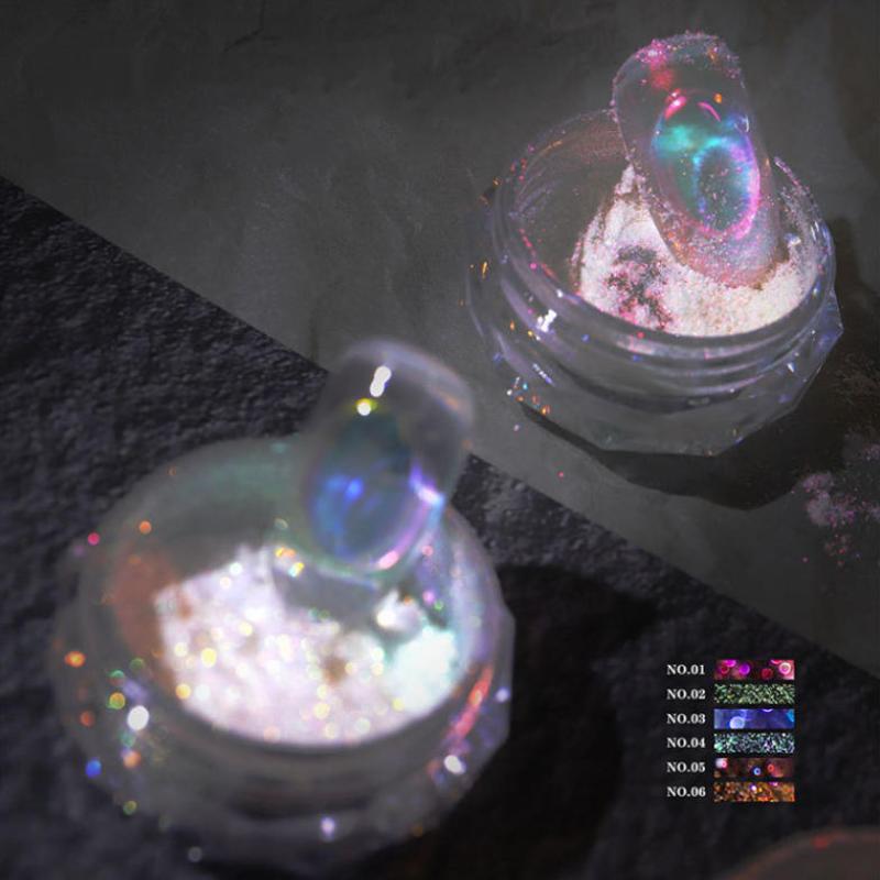 Z. 네일 글리터 오로라 아이스 투명 레이저 레인보우  - Nail Art Zone 리뷰 및 가격