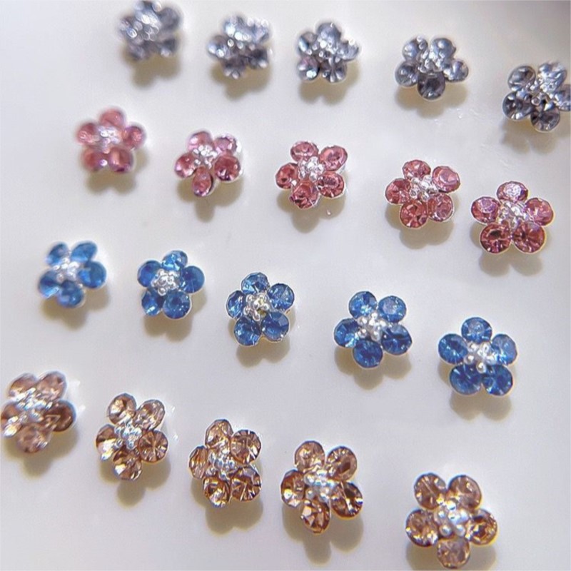 20PCS 3D 미니 매화 꽃 다이아몬드 네일 아트 참 - Nail Art Zone 리뷰 및 가격