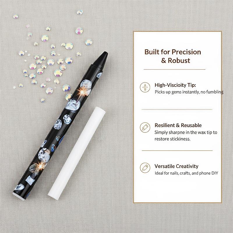 1Pcs 네일 아트 왁스 펜슬 라인스톤 픽업 도구 전문 - Nail Art Dotting Tool 리뷰 및 가격