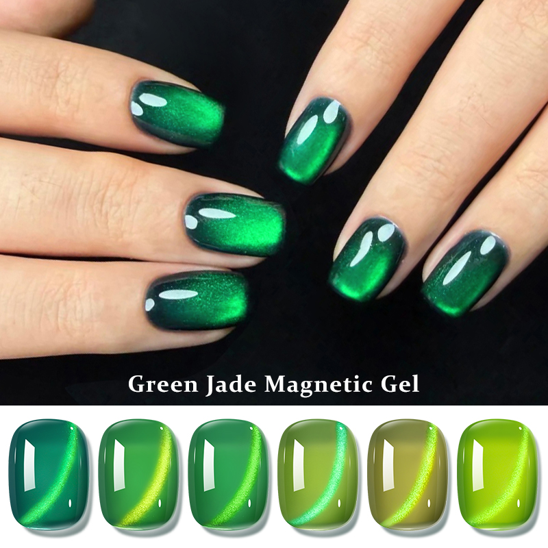 7ml 에메랄드 그린 캣 마그네틱 젤 네일 폴리쉬 홀로 - Nail Art Emerald Green 리뷰 및 가격