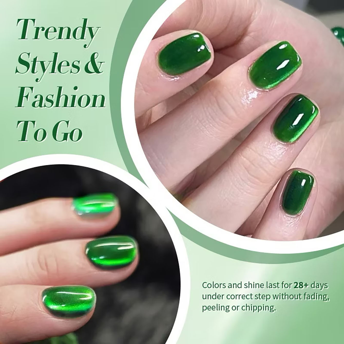 MIANEL 10ML 그린 네일 폴리쉬 에메랄드 캣아이 - Nail Art Emerald Green 리뷰 및 가격