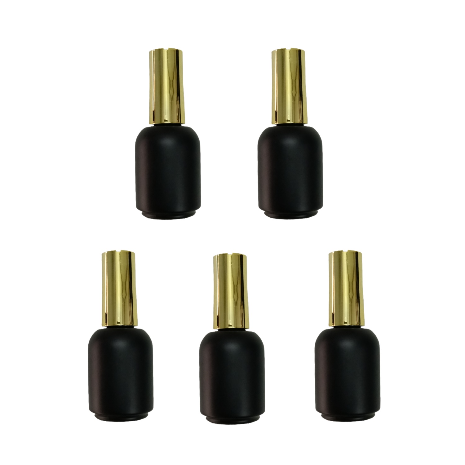 20ML 5개입 빈 검정색 유리병, 금색 뚜껑과 브러시 - Nail Art Simple 리뷰 및 가격