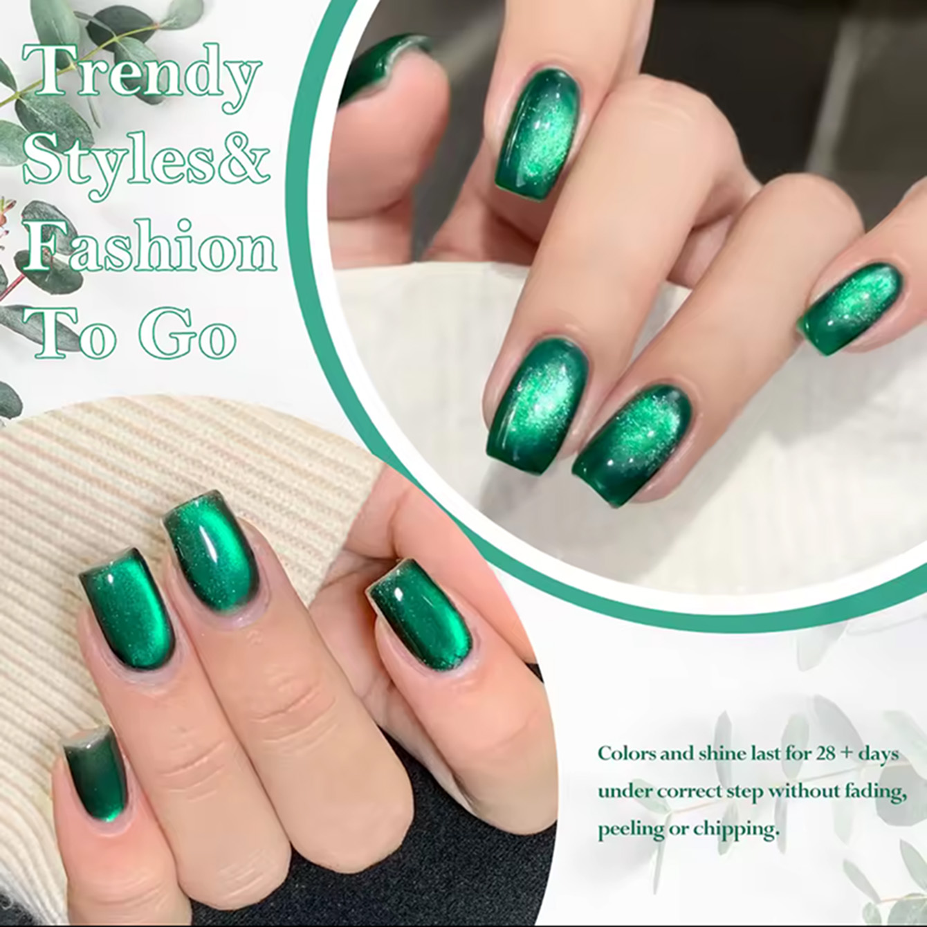 MAINEL 10ML 1Pcs 높은 채도의 에메랄드 그 - Nail Art Emerald Green 리뷰 및 가격