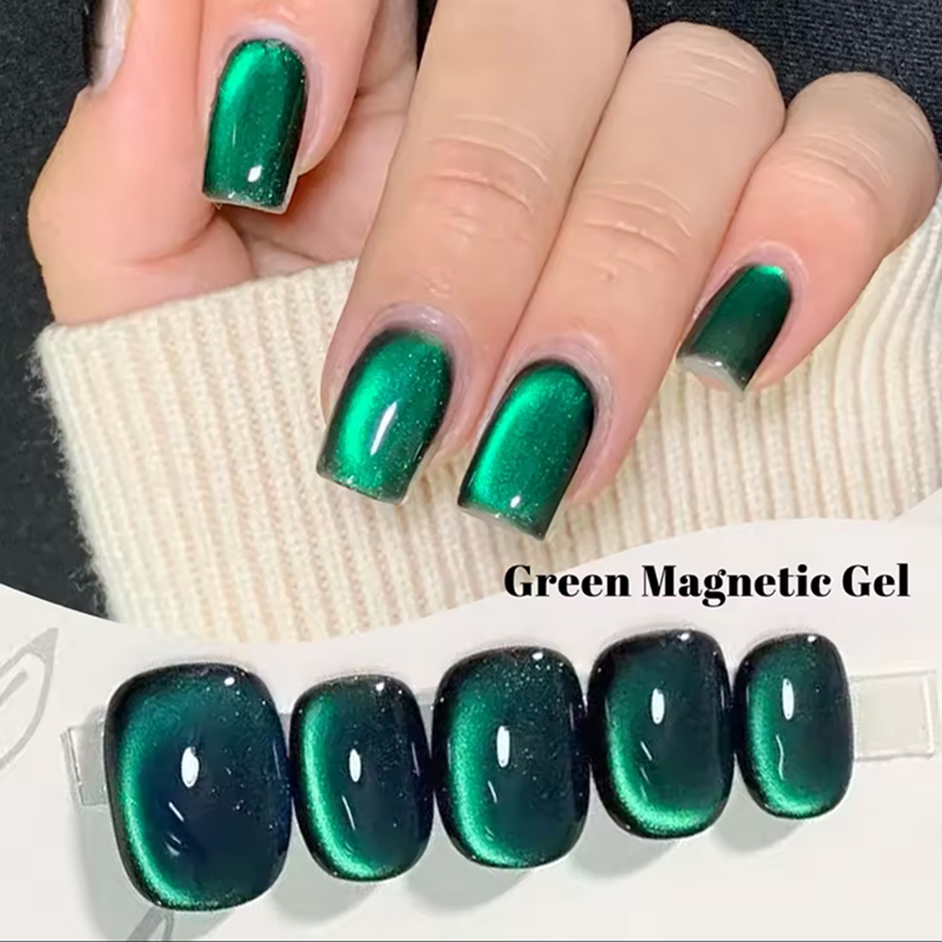 MAINEL 10ML 1Pcs 높은 채도의 에메랄드 그 - Nail Art Emerald Green 리뷰 및 가격