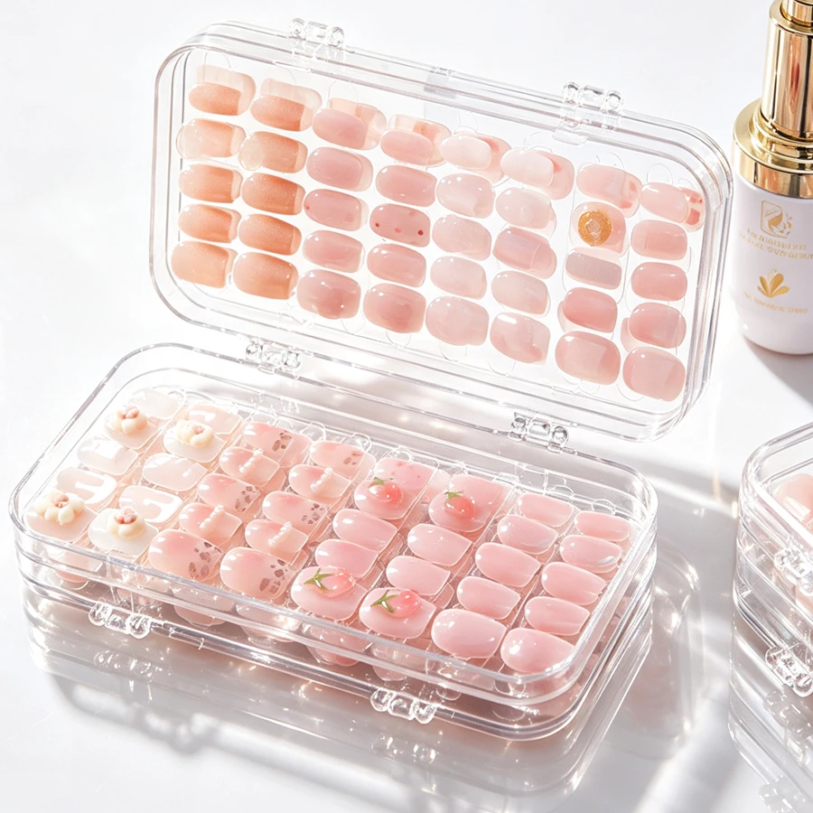 투명 접이식 프레스온 네일 보관함, 살롱 및 DIY 네 - Nail Art Simple 리뷰 및 가격