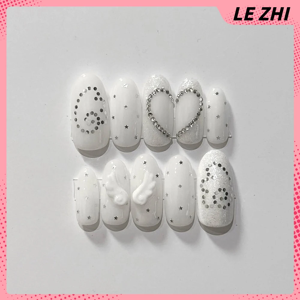Y2K 레트로 윙즈 스타 글리터 프레스온 네일 아트 아 - Nail Art Simple 리뷰 및 가격