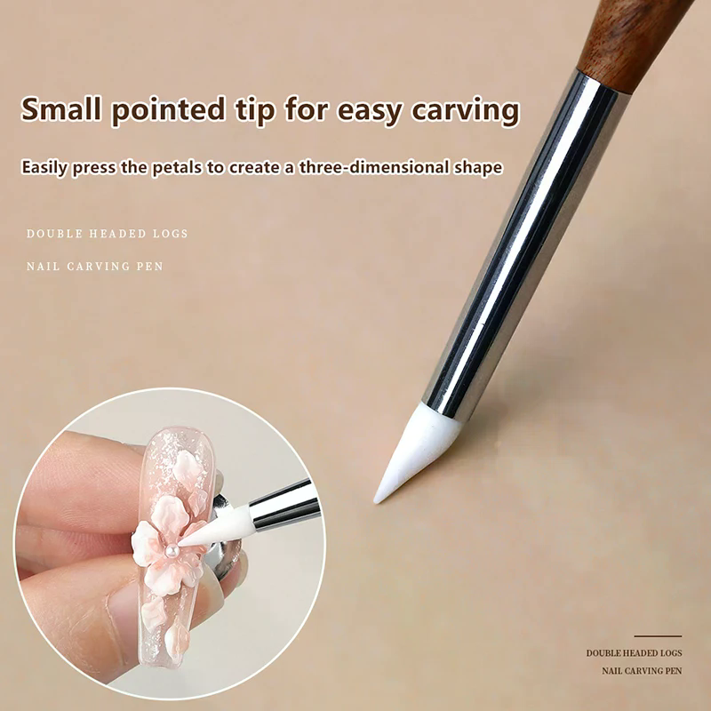 2Pcs 더블 엔드 실리콘 도팅 펜 샌달우드 핸들 네일 - Nail Art Dotting Tool 리뷰 및 가격