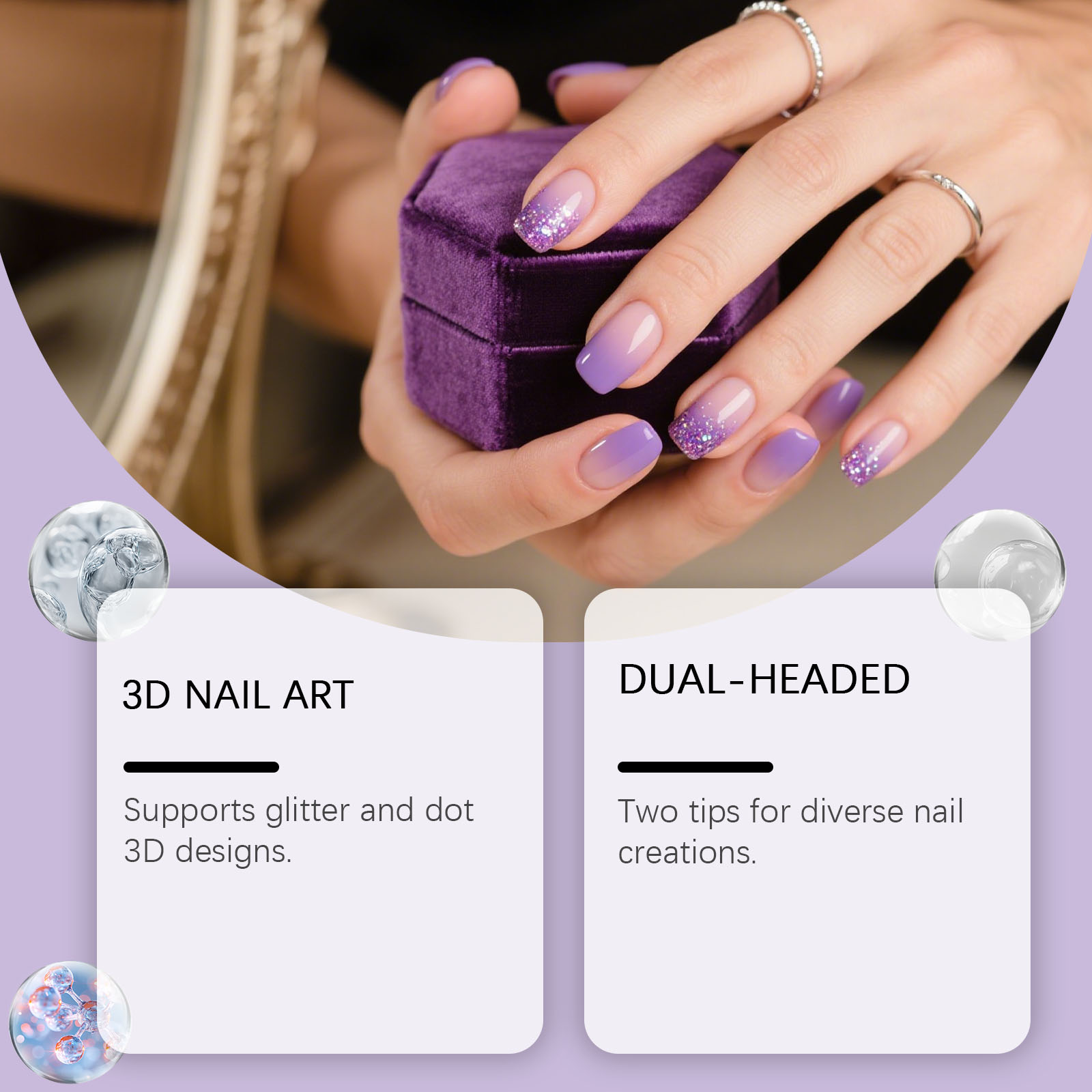 니믹사 3종 듀얼 헤드 실리콘 네일 아트 펜 글리터 픽 - Nail Art Dotting Tool 리뷰 및 가격